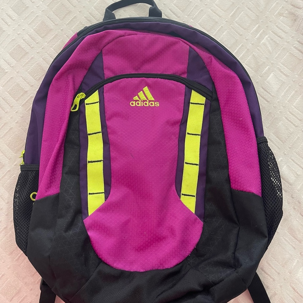 Adidas Vibrant Pink and Black Backpack